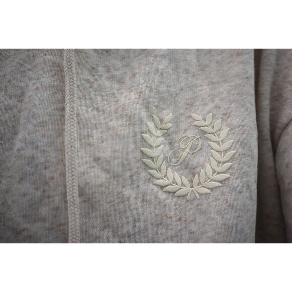 PINK x Victoria's Secret Women's Sz XL Oatmeal/Beige Everyday Cropped Hoodie - Picture 3 of 8